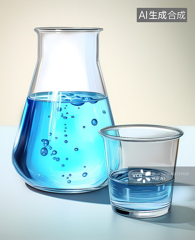 【AI数字艺术】烧杯容器图片素材