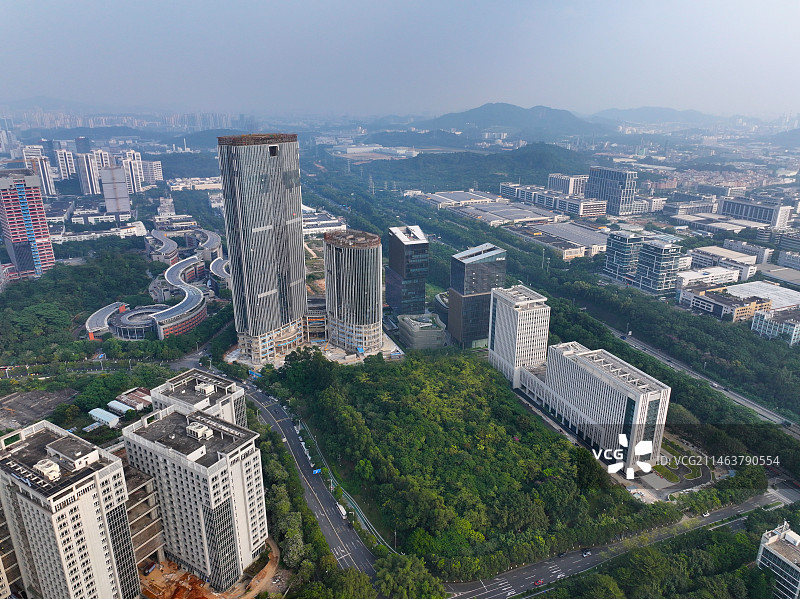 广东省广州市广州科学城科学广场航拍图片素材