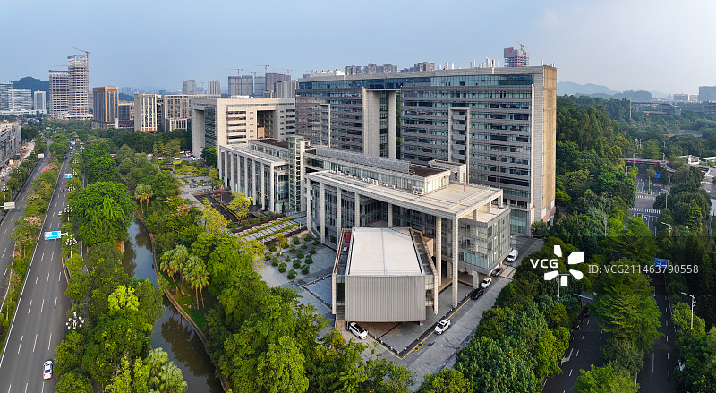 广东省广州市广州科学城科学广场航拍图片素材