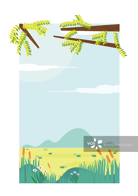 百搭绿色草原背景图片素材