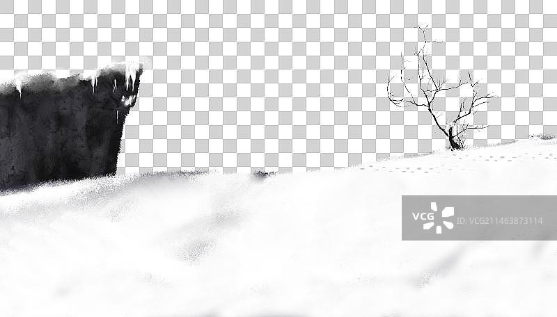 雪地山崖素材图片素材