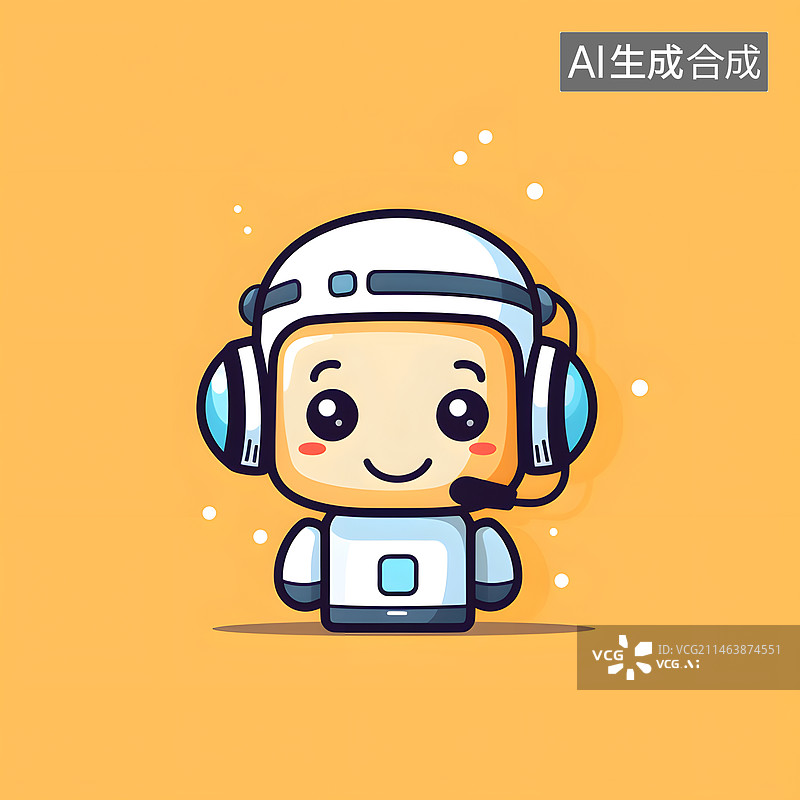 【AI数字艺术】带着耳机微笑的头像图片素材