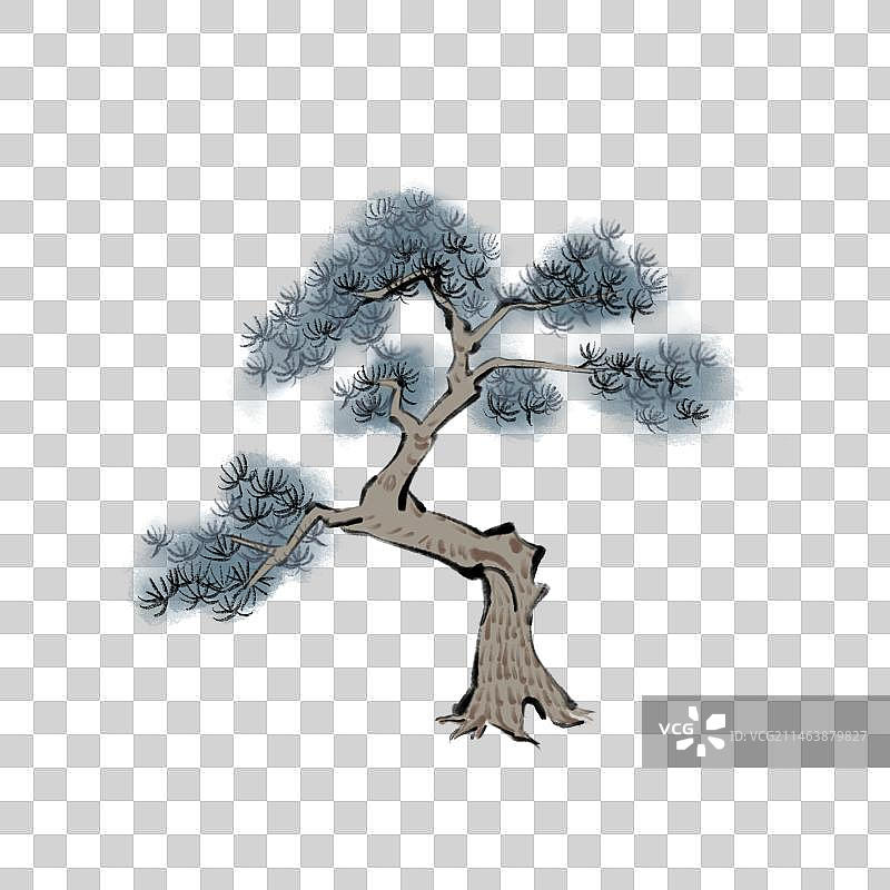 国风松柏元素图片素材