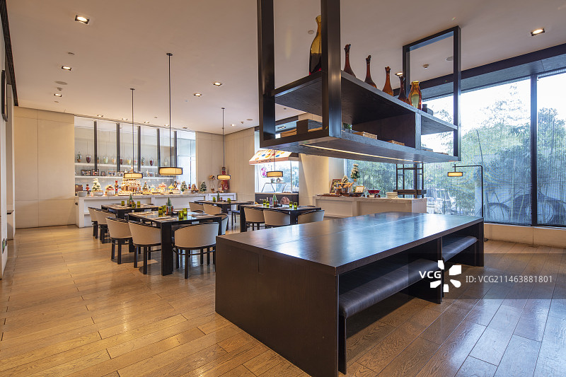 自助餐厅室内艺术设计装潢包间内部环境图片素材