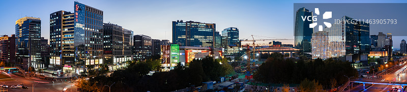 蓝调北京新中关商务区全景图图片素材