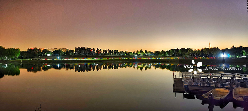 晨光明珠湖图片素材