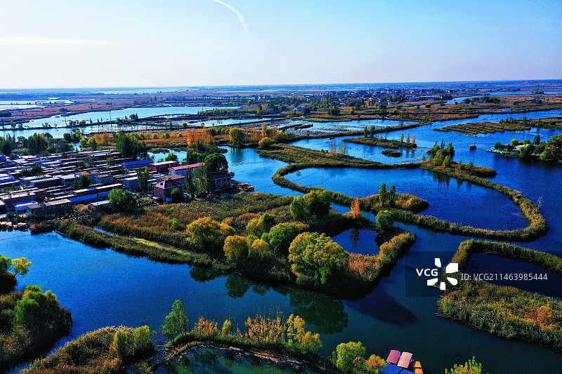 华北明珠白洋淀冬季风光美无限 （雄安新区安新县下张庄村邵庄子村）图片素材