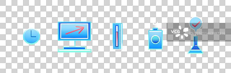 科学实验概念图案，卡通扁平系列免扣元素图片素材
