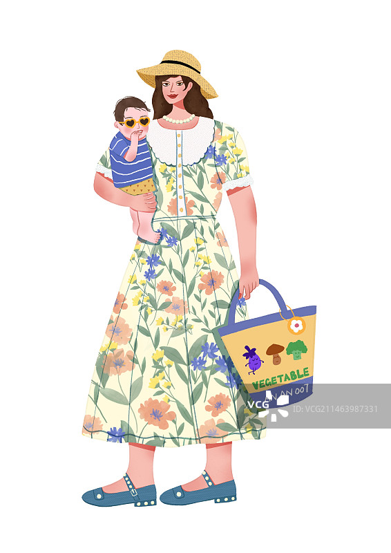 带宝宝购物图片素材