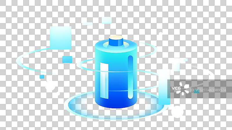 科技概念电池图案，扁平渐变系列免扣元素图片素材