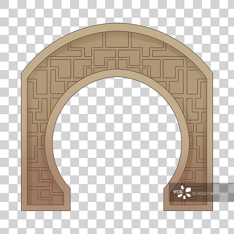 中式庭院门框图片素材