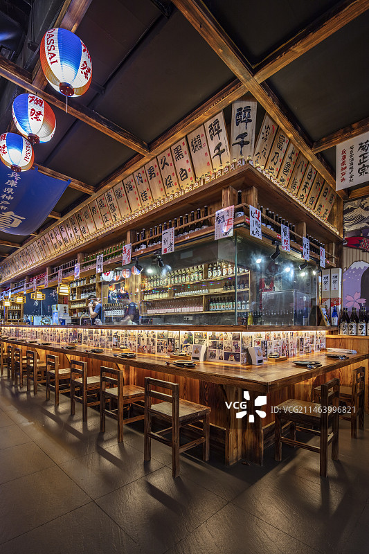 日本料理餐厅环境内景装饰设计样板间图片素材