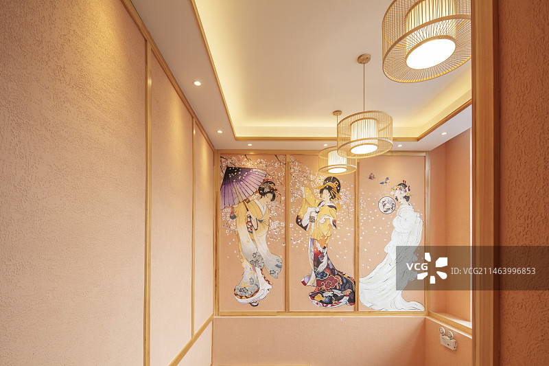 日本料理餐厅环境内景装饰设计样板间图片素材