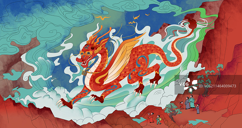 神兽龙形象设计图片素材