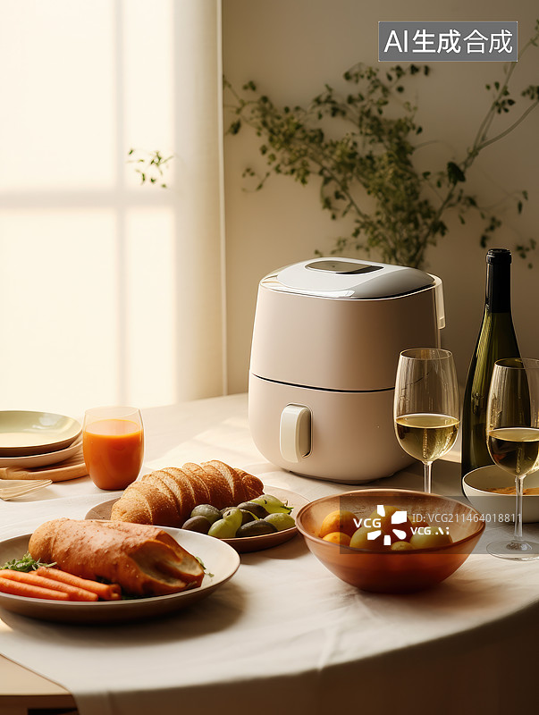 【AI数字艺术】餐桌上的早餐图片素材