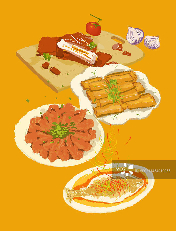 春节团圆年夜饭食材图片素材