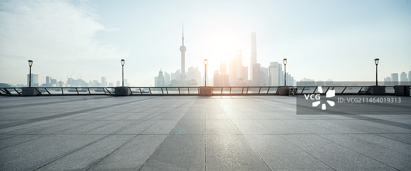 上海城市风光道路平台图片素材