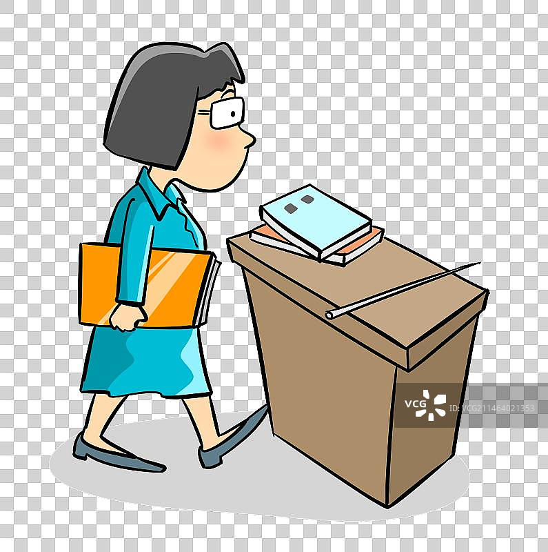 走上讲台的女教师图片素材