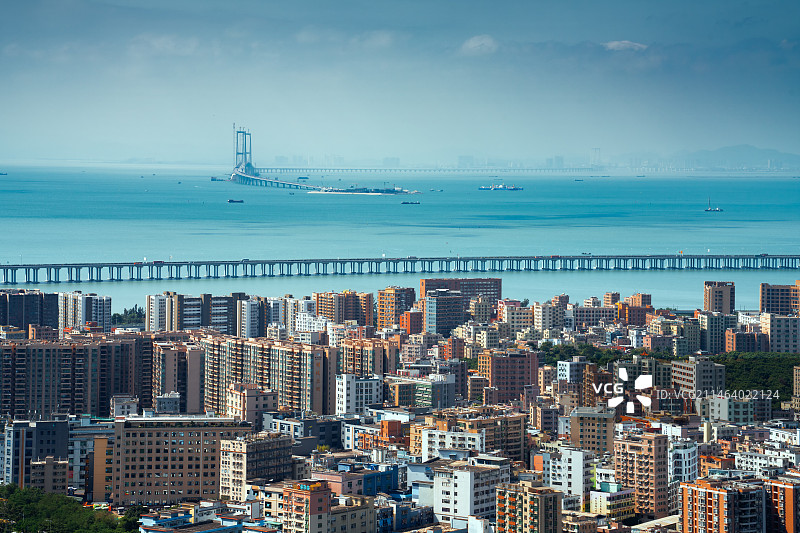 中国广东深圳前海合作区大铲湾西湾海岸都市风光图片素材