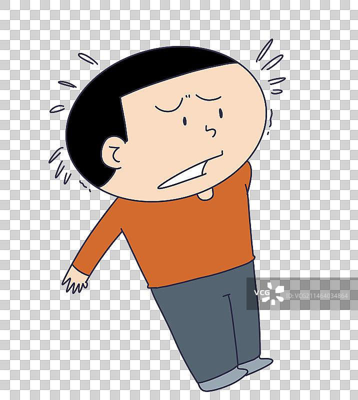 元素：紧张慌张的人物图片素材