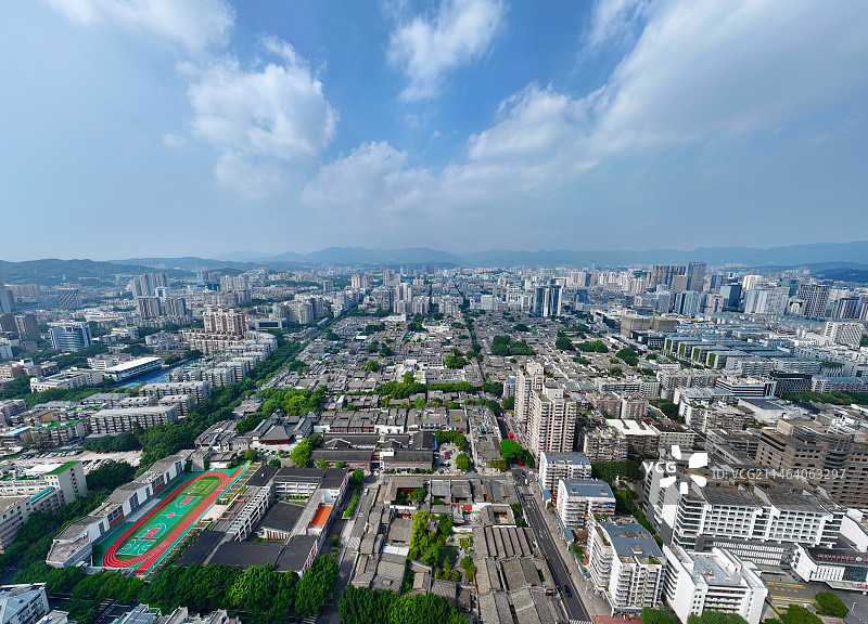 福建省福州市鼓楼区三坊七巷历史文化街区航拍图片素材