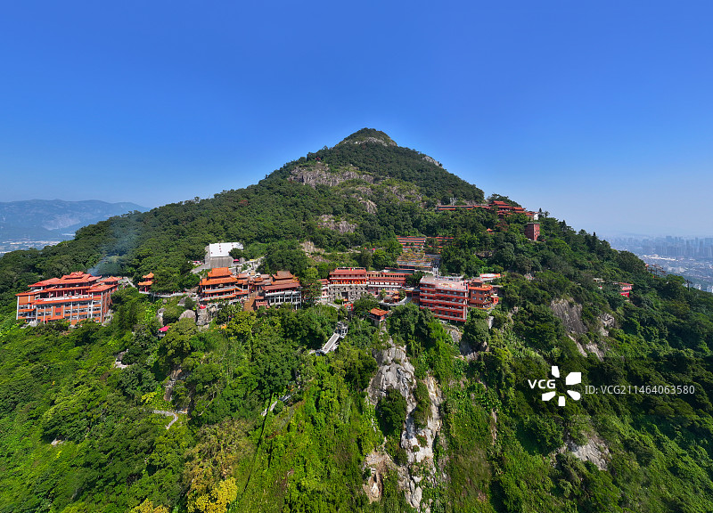 福建省福州市福清市石竹山风景旅游区航拍图片素材