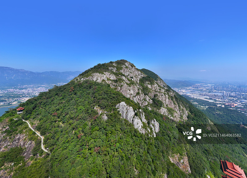 福建省福州市福清市石竹山风景旅游区航拍图片素材