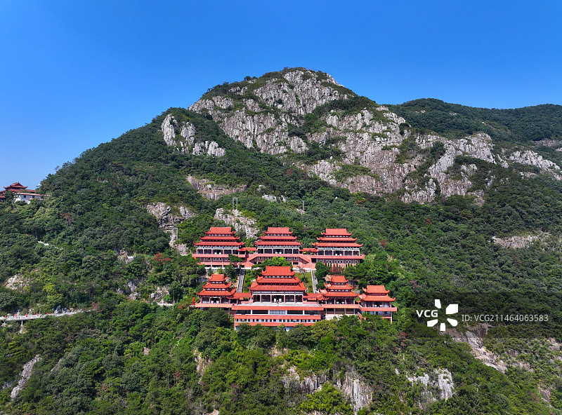 福建省福州市福清市石竹山风景旅游区航拍图片素材