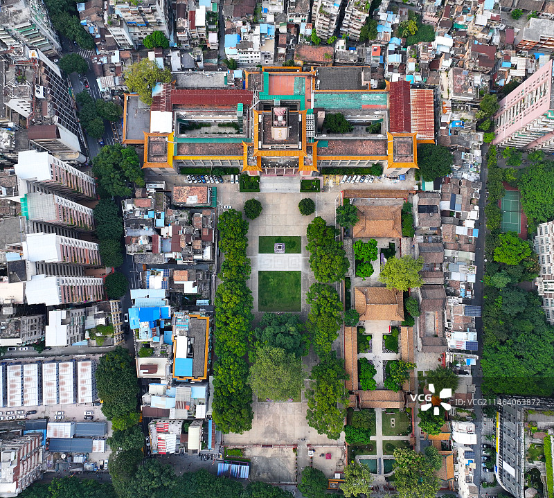 广东省广州市广东省立中山图书馆中华广场航拍图片素材