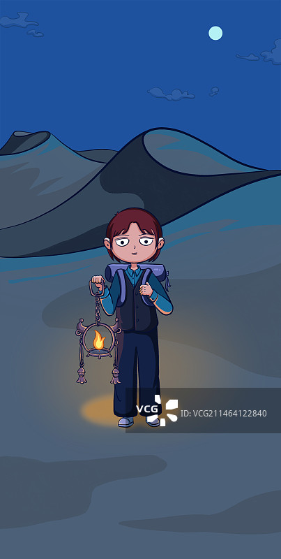 独行沙漠图片素材