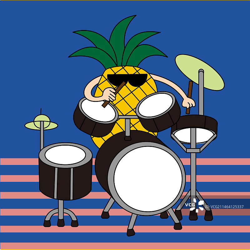 水果乐队-鼓手图片素材