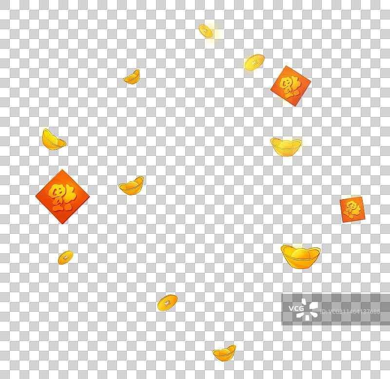 福字金币元宝 新年图片素材