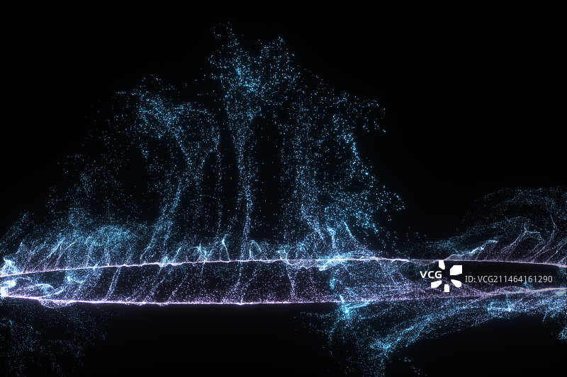 3D夜间烟花表演的低角度视角图片素材