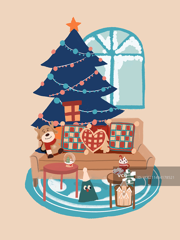圣诞房间图片素材