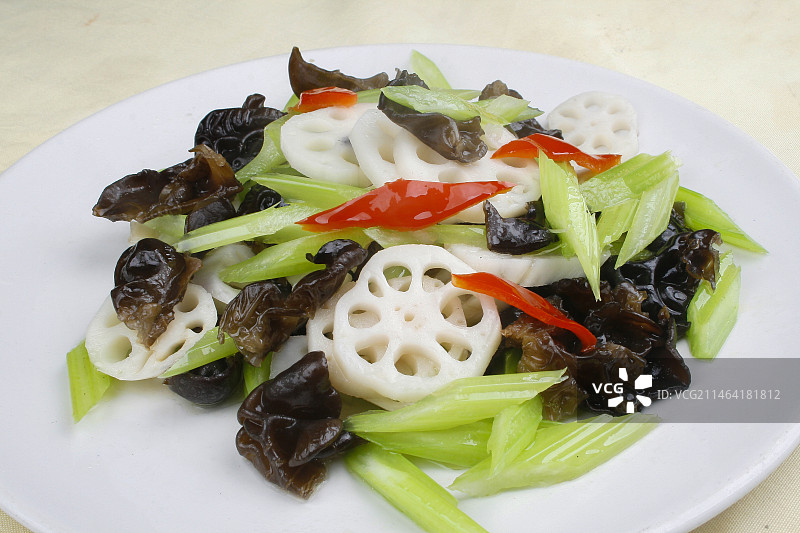 中餐美食-小炒三宝蔬图片素材