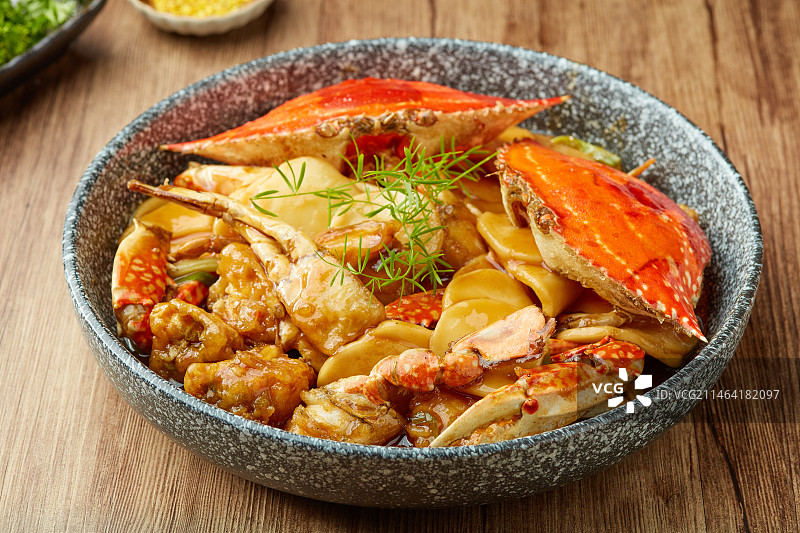 年糕炒花蟹图片素材