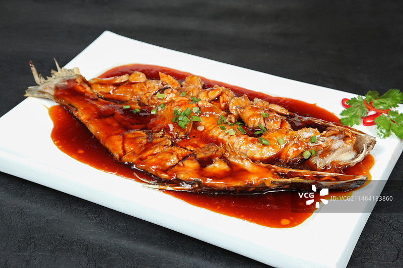 中餐美食-炖清江鱼图片素材