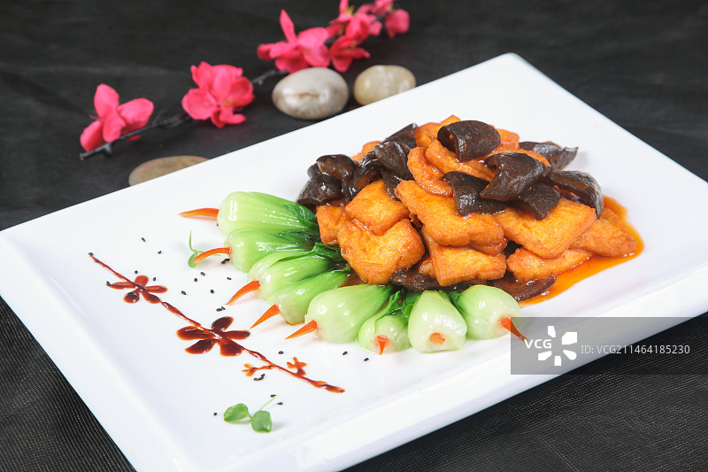 中餐美食-海参烧豆腐图片素材