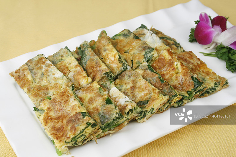 中餐美食-生煎菠菜图片素材