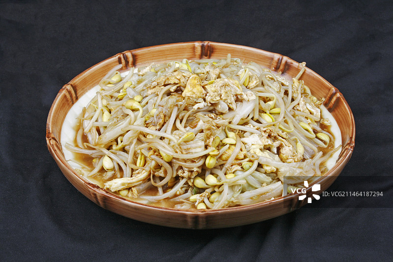 中餐美食-小炒豆芽图片素材