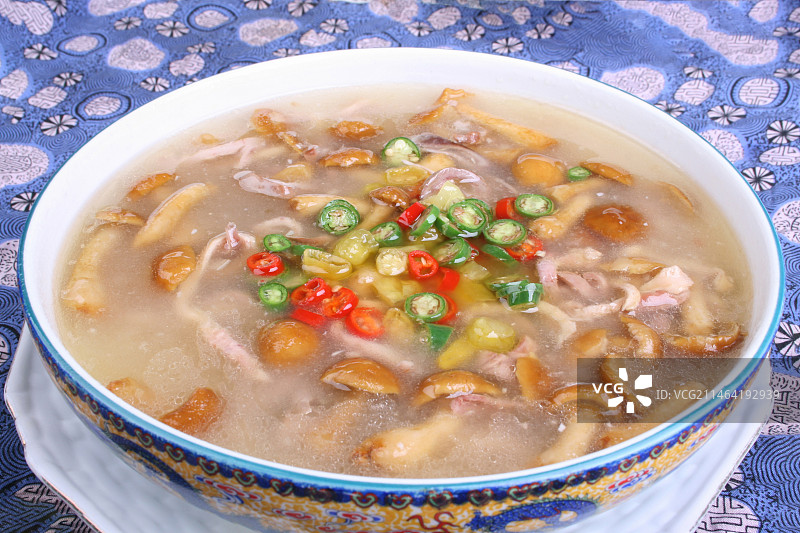 中餐美食-酸辣肚丝汤图片素材