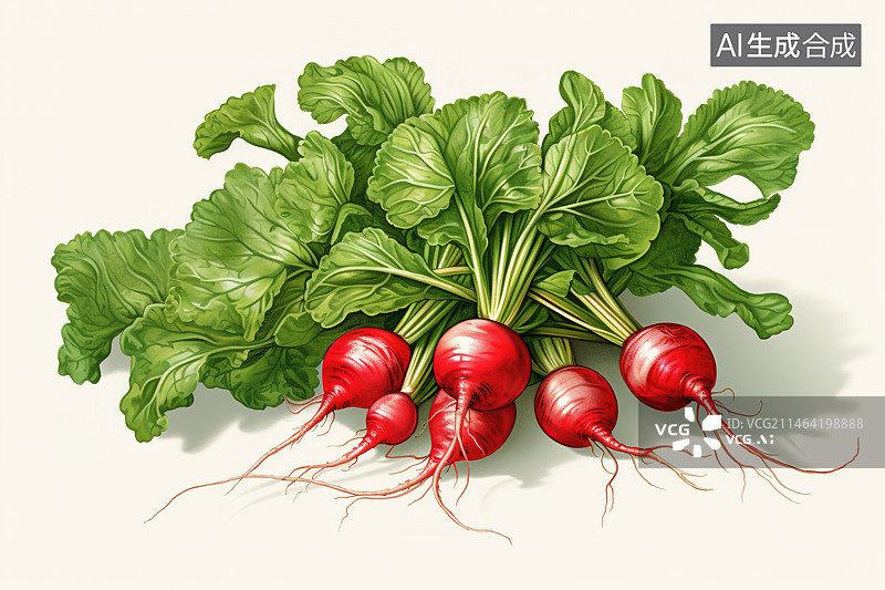 【AI数字艺术】萝卜元素插画白色背景图片素材