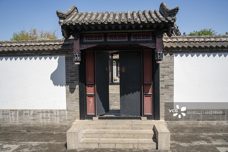 王渔洋故居中式古典建筑古典大门图片素材