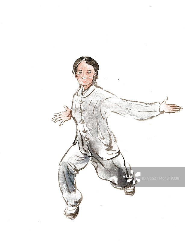 太极拳运动员图片素材
