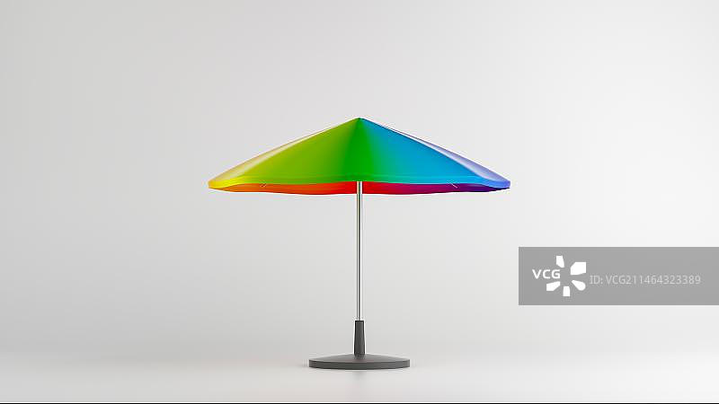 白色背景下的伞特写镜头图片素材