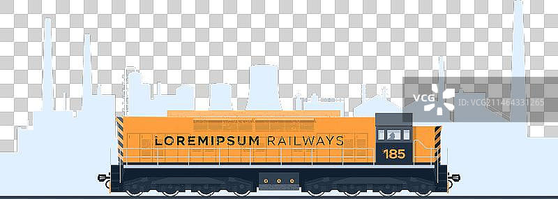 调车机车和工厂建筑图片素材