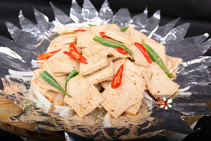 中餐美食-铁板千页豆腐图片素材
