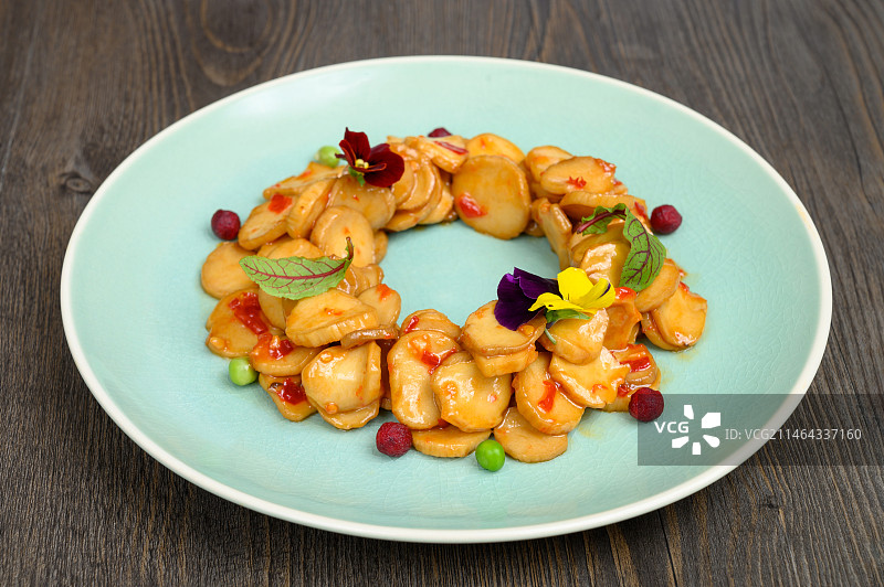 中餐美食-烧汁杏鲍菇图片素材