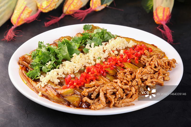 中餐美食-肉丝扒茄子图片素材