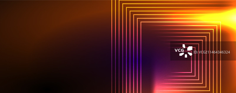 霓虹灯发光的线条和角度神奇的能量空间图片素材